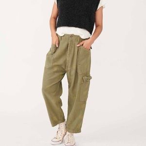 New Free People Bay to Breakers Drop Crotch Harem Cargo Pants - Size Small